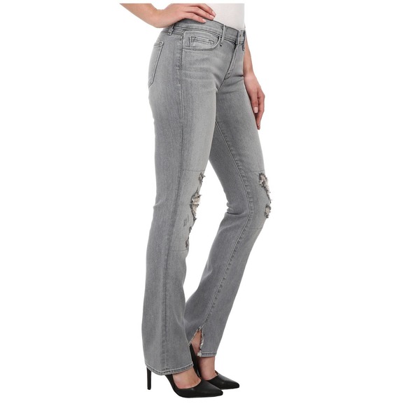 J Brand Rail Sweet Gray Distressed Slit Denim Jean - Picture 15 of 16